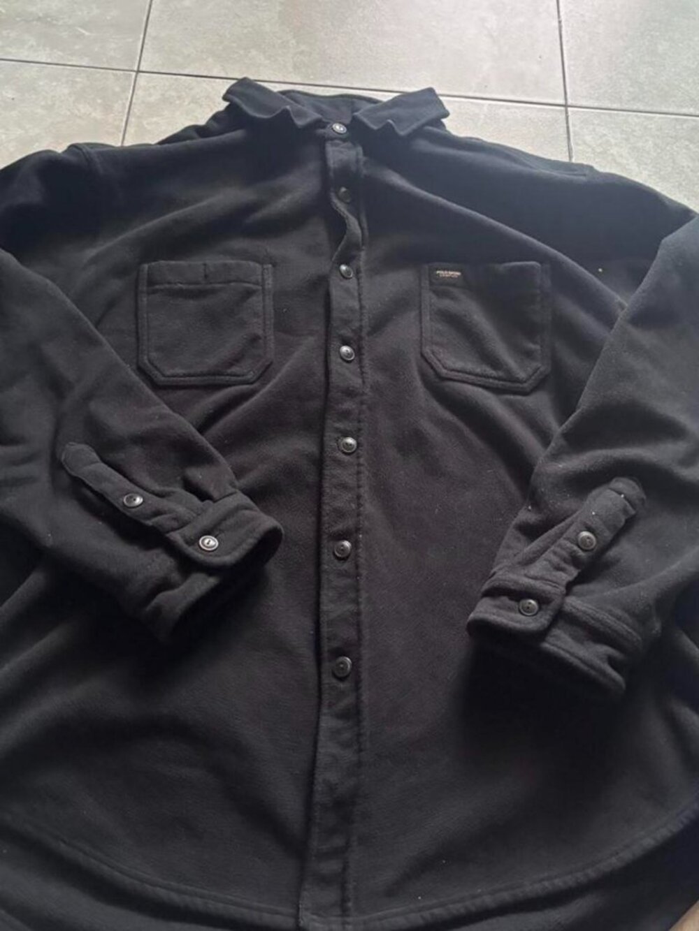 polo sport button up flanell black